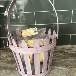 2006 Longaberger Lavender Picket Pail with liner